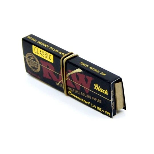 Papelillos RAW Black Connoisseur 1 1/4 + Tips - OGineers